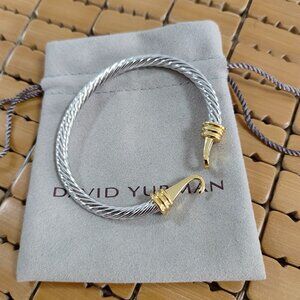 David Yurman Silver And Gold Cable Bracelet